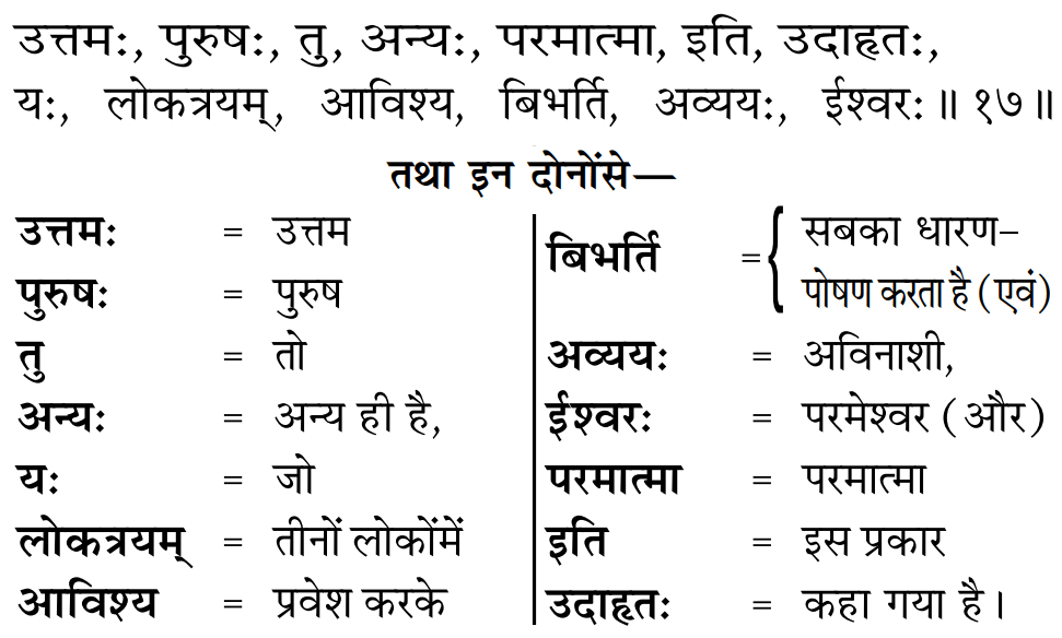 Bhagavad Gita Chapter 15 Verse 17